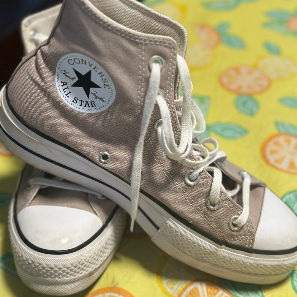 Converse Beige High-Top Sneakers